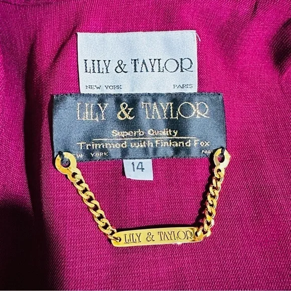Vintage Lily & Taylor New York & Paris Women’s Sz 14 Pink Trench Coat - Picture 13 of 16